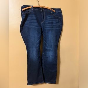 Time and Tru mid rise Bootcut, dark wash jeans, size 20.